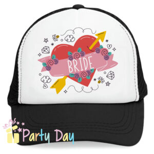 BACHELORETTE HAT Το τέλειο καπέλο για ένα Bachelorette Party. Η νύφη πρέπει να ξεχωρίζει !!! να φαίνεται ανά πάσα στιγμή από όλους όσους συναντά στο πάρτι. Στυλάτη νύφη και φίλες σε μία βραδιά που θα μείνει αξέχαστη... BACHELORETTE PARTY Καπέλο για τη νύφη και τις φίλες της. ΠΕΡΙΓΡΑΦΗ Καπέλο με δίχτυ κωδ.08594 Καπέλο με δίχτυ, Με Σφουγγάρι στο μέτωπο Περιγραφή: Καπέλο κλασικό καλοκαιρινό, καπέλα με δίκτυ Διαστάση Αντικειμένου: Περίμετρος 58 cm Ρυθμιζόμενο πλαστικό πίσω κούμπωμα. Χώρος Εκτύπωσης: 9 x 6,5 cml *Στο συγκεκριμένο καπέλο, Δεν γίνεται προσωποποίηση δηλαδή δεν τυπώνουμε ονόματα.
