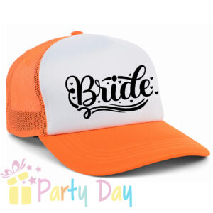 BACHELORETTE HAT Το τέλειο καπέλο για ένα Bachelorette Party. Η νύφη πρέπει να ξεχωρίζει !!! να φαίνεται ανά πάσα στιγμή από όλους όσους συναντά στο πάρτι. Στυλάτη νύφη και φίλες σε μία βραδιά που θα μείνει αξέχαστη... BACHELORETTE PARTY Καπέλο για τη νύφη και τις φίλες της. ΠΕΡΙΓΡΑΦΗ Καπέλο με δίχτυ κωδ.08594 Καπέλο με δίχτυ, Με Σφουγγάρι στο μέτωπο Περιγραφή: Καπέλο κλασικό καλοκαιρινό, καπέλα με δίκτυ Διαστάση Αντικειμένου: Περίμετρος 58 cm Ρυθμιζόμενο πλαστικό πίσω κούμπωμα. Χώρος Εκτύπωσης: 9 x 6,5 cml *Στο συγκεκριμένο καπέλο, Δεν γίνεται προσωποποίηση δηλαδή δεν τυπώνουμε ονόματα.