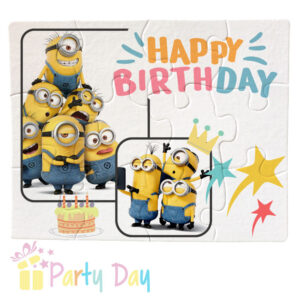 Δημιουργικό δωράκι για τα φιλαράκια στο πάρτι.Ένα αναμνηστικό δωράκι , τα παιδιά θα το χαρούν πάρα πολύ και και Θα θυμούνται τα γενέθλιά σας ή τη γιορτή σας.Το σχέδιό θα  εκτυπωθεί σε κομμάτια ανθεκτικού, γυαλιστερού χαρτονιού. Παραδίδεται σε πλαστική ζελατίνη που εφαρμόζει στο παζλ. ΠΕΡΙΓΡΑΦΗ Διαστάσεις: Παζλ Για Παιδικό Πάρτυ Κωδικός: 2870 ΠΑΖΛ 12 ΤΕΜ Βάρος : 0.08kg Κύριο υλικό: Γυαλιστερό χαρτόνι Διαστάσεις: ΠΑΖΛ 12 ΤΕΜ  25Χ19,5 εκ Χρόνος παράδοσης: 5 -6 μέρες ΑΠΟΤΗΝ ΕΤΑΙΡΙΑ Partyday.gr