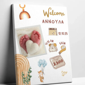 Τελάρο καμβά με Δική σας εκτύπωση. Ανεβάστε ,φωτογραφία ,σχέδιο ,κείμενα quotes. Oι πίνακες μπορεί να διακοσμήσουν το παιδικό δωμάτιο το σαλόνι να το κάνετε δώρο στη γιαγιά ή στον παππού, με τη φωτογραφία του παιδιού σας ,του γάμου σας με παιδικούς ήρωες με σημαντικές στιγμές στη ζωής σας. ΠΕΡΙΓΡΑΦΗ Κωδικός: Κωδ. 5354 Βάρος : 0.100kg Διαστάσεις: 30Χ40CM  - 40X40CM ΕΚΤΥΠΩΣΗ : ΕΓΧΡΩΜΗ Πίνακας σε Τελάρο - Καμβά με Δική σας εκτύπωση κωδ.5354 Χρόνος Παραγωγής: 5 - 7Ημέρες