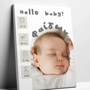 Τελάρο καμβά με Δική σας εκτύπωση. Ανεβάστε ,φωτογραφία ,σχέδιο ,κείμενα quotes. Oι πίνακες μπορεί να διακοσμήσουν το παιδικό δωμάτιο το σαλόνι να το κάνετε δώρο στη γιαγιά ή στον παππού, με τη φωτογραφία του παιδιού σας ,του γάμου σας με παιδικούς ήρωες με σημαντικές στιγμές στη ζωής σας. ΠΕΡΙΓΡΑΦΗ Κωδικός: Κωδ. 5354 Βάρος : 0.100kg Διαστάσεις: 30Χ40CM  - 40X40CM ΕΚΤΥΠΩΣΗ : ΕΓΧΡΩΜΗ Πίνακας σε Τελάρο - Καμβά με Δική σας εκτύπωση κωδ.5354 Χρόνος Παραγωγής: 5 - 7Ημέρες