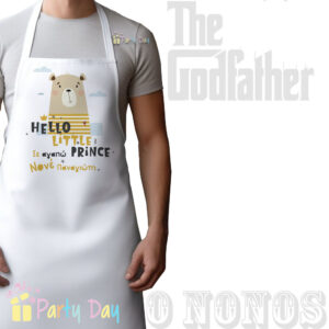 Προσωποποιημένη Ποδιά Βάπτισης Για Νονό - Νονά B225